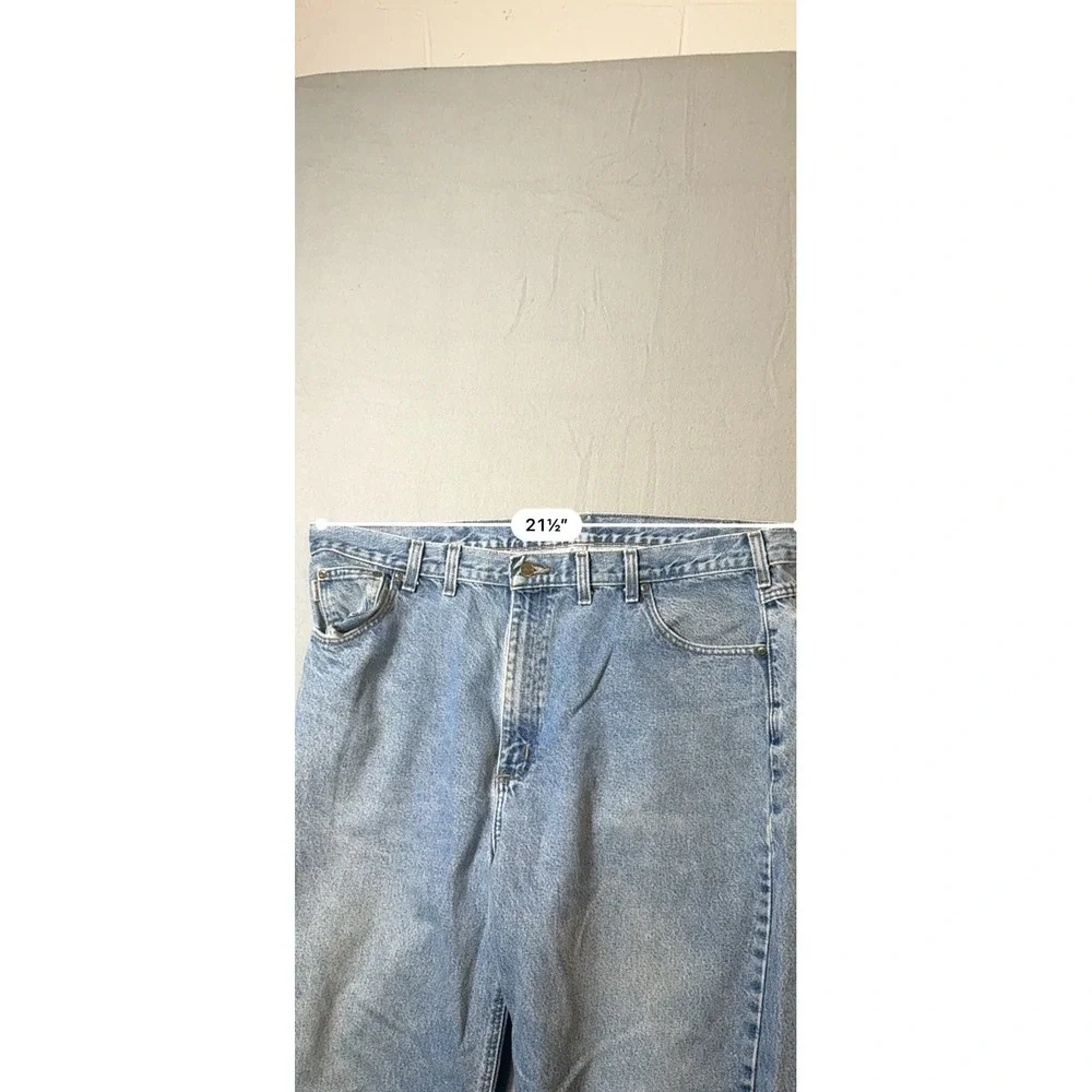 Carhartt Relaxed Fit Tapered Leg Mens Jeans 42x32 Blue Good Denim B17 DST
